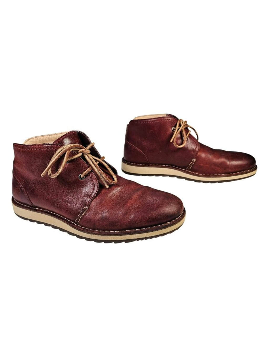 Sperry Top-Sider Chukka Boots Men's Size 11.5M Red Leather Shoes STS14186